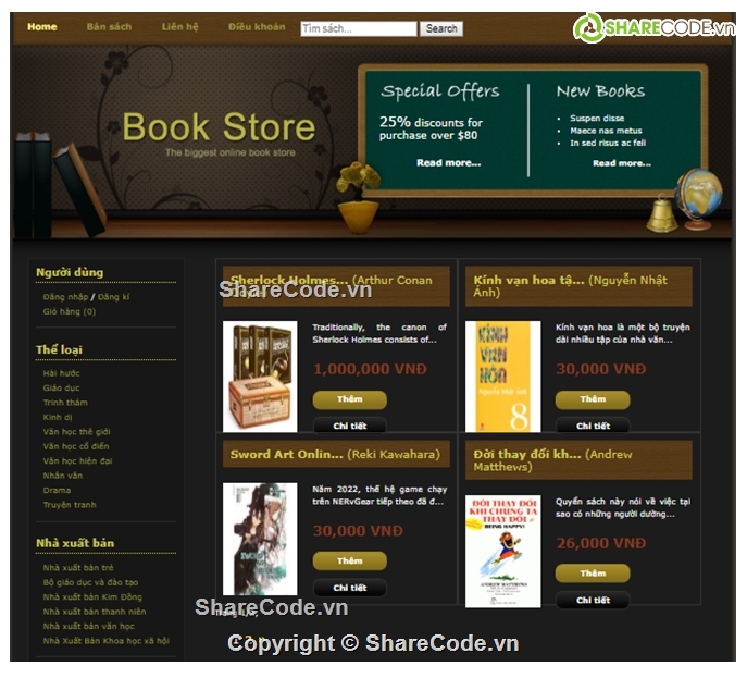 quản lý bán sách,full code,full báo cáo