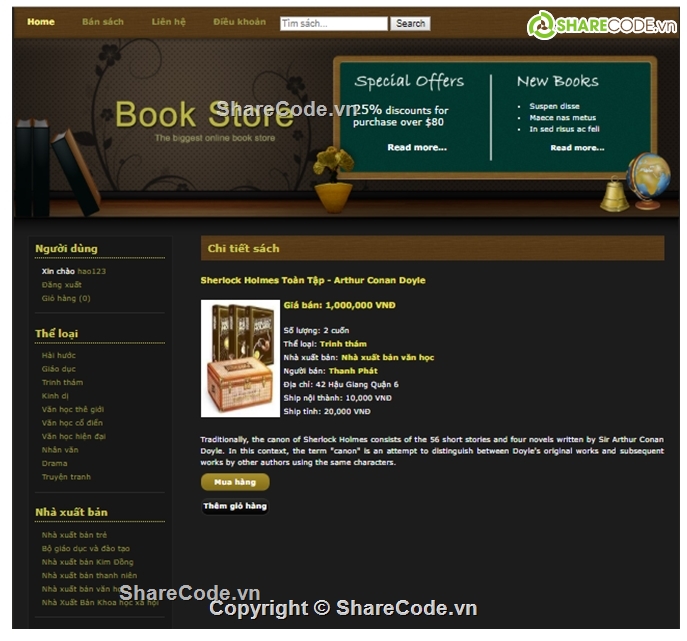 quản lý bán sách,full code,full báo cáo