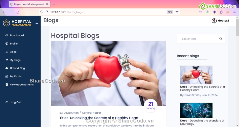 Quản lý bệnh viện,python,django