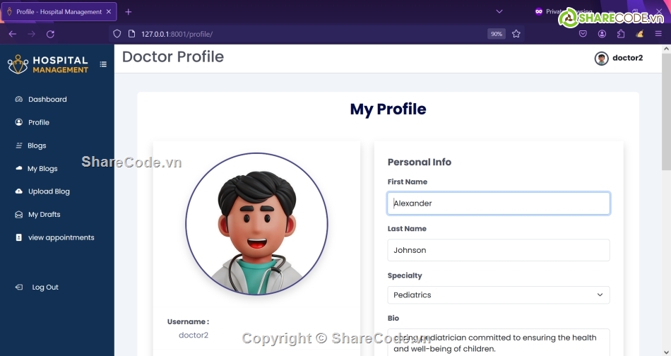 Quản lý bệnh viện,python,django