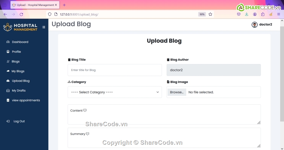 Quản lý bệnh viện,python,django
