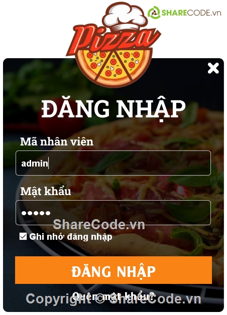báo cáo,Pizza,bán hàng,uản lý bán hàng
