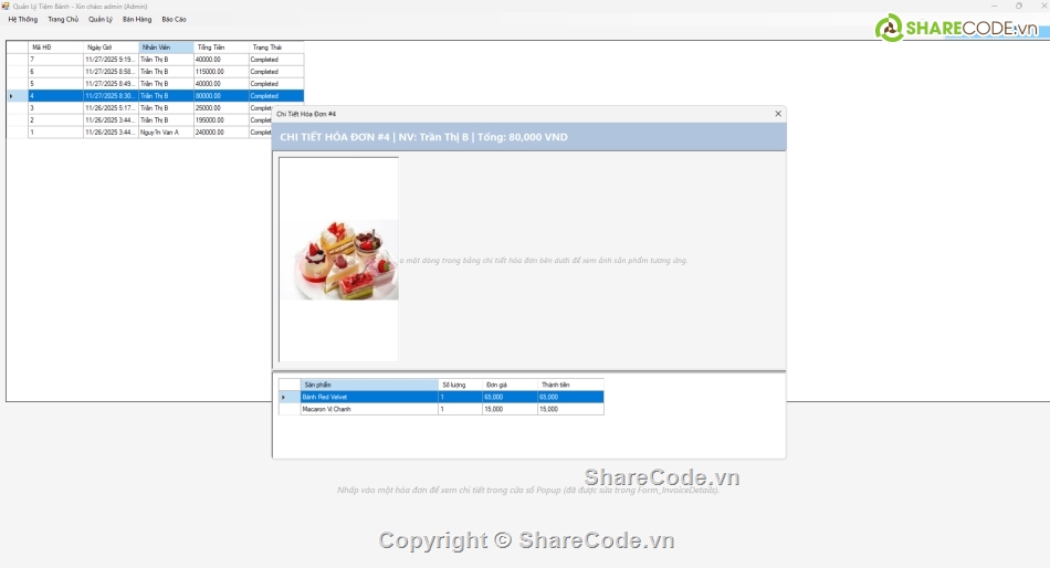 winform,đồ án quản lý cửa hàng bánh,quản lý cửa hàng