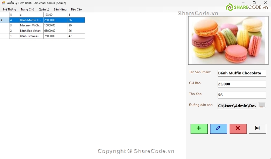 winform,đồ án quản lý cửa hàng bánh,quản lý cửa hàng