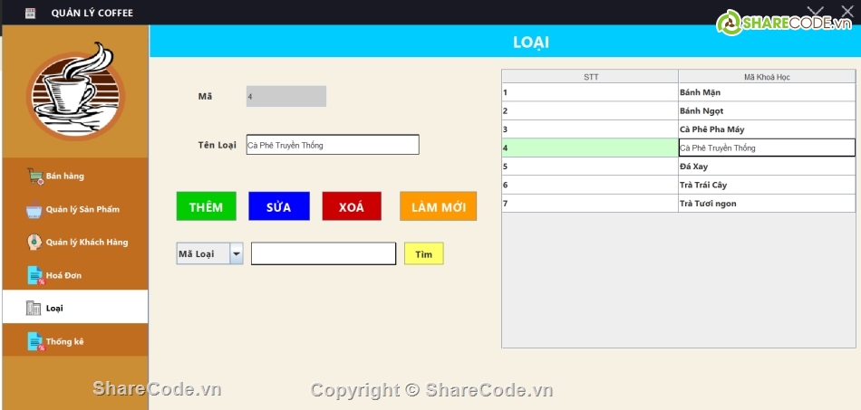 quản lý quán cafe java,code java quản lý cafe,java code quản lý coffee,Code quản lý cửa hàng coffee