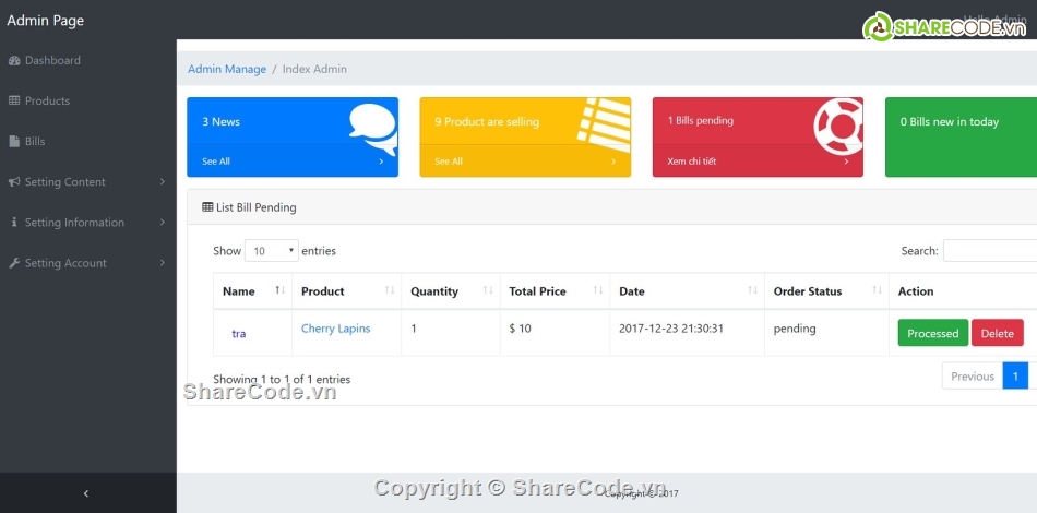 php đơn giản,php,đơn giản,rau củ,đơn hàng