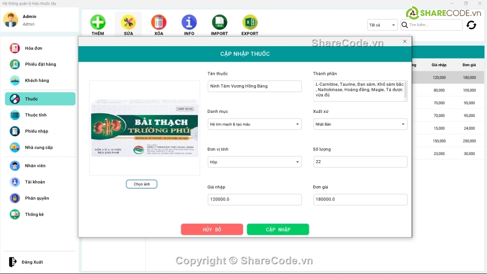 java,quản lý,quản lý java,thuốc,quản lý thuốc