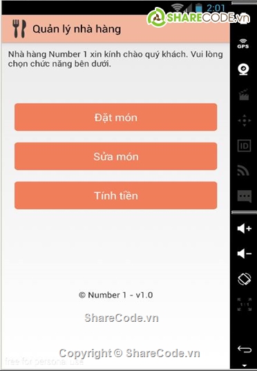 Quản lý món ăn,quản lý nhà hàng bằng android,quản lý nhà hàng,ứng dụng đặt món ăn,Quản lý đặt món ăn