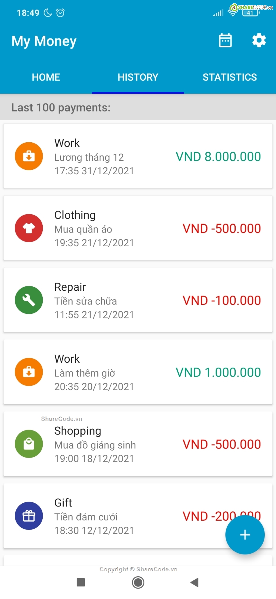 quản lý cá nhân,tiền,quản lý chi tiêu