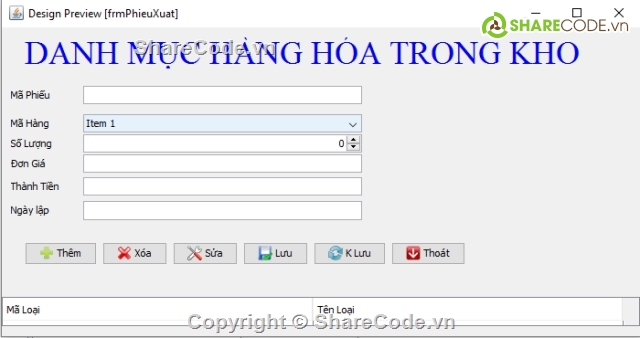 Quản lý ngân hàng,Quản lý kho hàng,Quản lý siêu thị,Quản lý điểm,quản lý hàng hóa