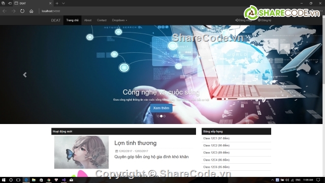 Quản lý phong trào,quản lý hoạt động,ASP.NET MVC5,Entity Framwork