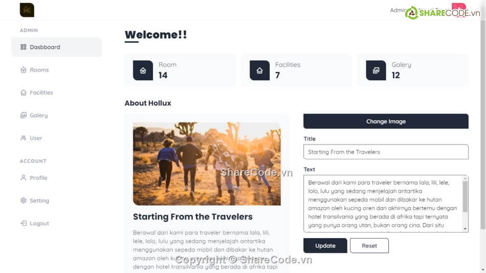 Quản lý khách sạn,php laravel,laravel php