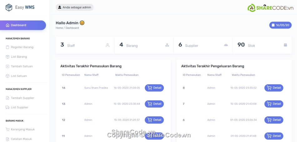 Code app Quản lý kho,Quản lý kho hàng,kho