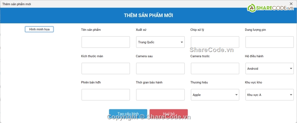 Quản lý kho hàng,Quản lý điện thoại,báo cáo