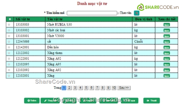 quản lý vật tư,website quản lý vật tư,quản lý kho,quản lý vật liệu xây dựng