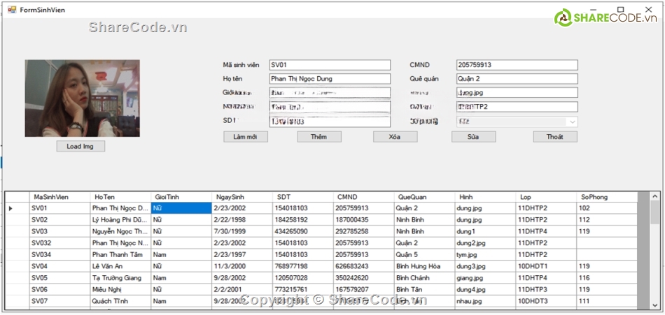 C#,quản lý ktx,Giao diện đẹp