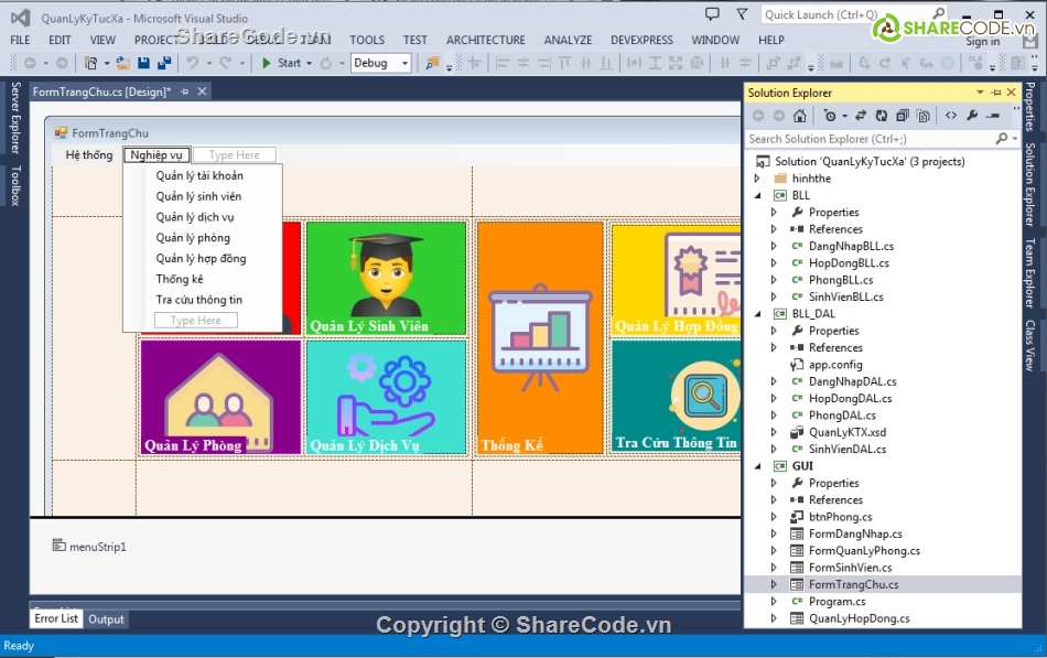 C#,quản lý ktx,Giao diện đẹp