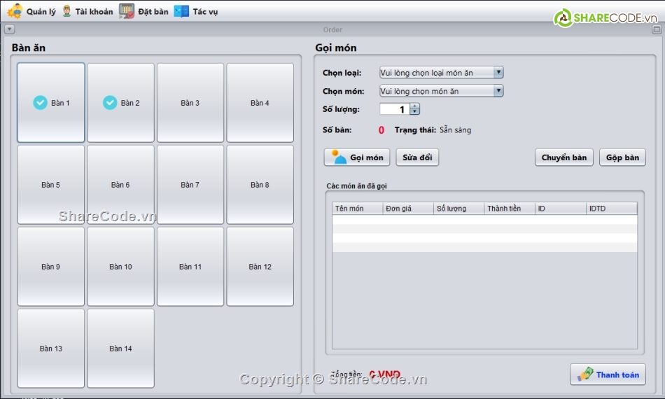 java,quản lý java,nhà hàng