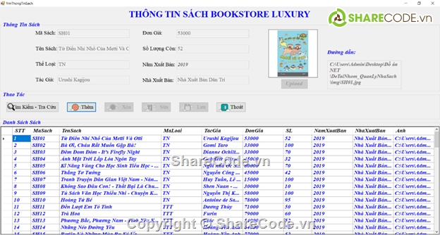 quản lý nhà sách,full báo cáo,quản lý c#