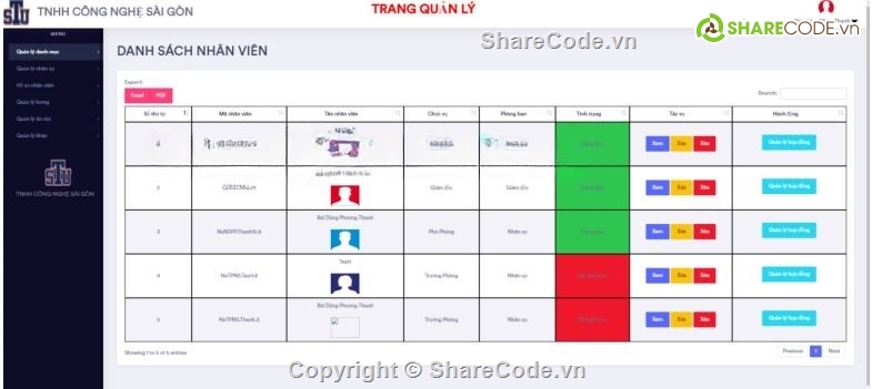 framework,quản lý nhân sự,Laravel,báo cáo