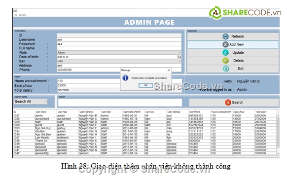 quản lý nhân sự tiền lương,Quản lý công việc,quản lý nhân sự,Quản lý điểm,code quản lý tiền lương