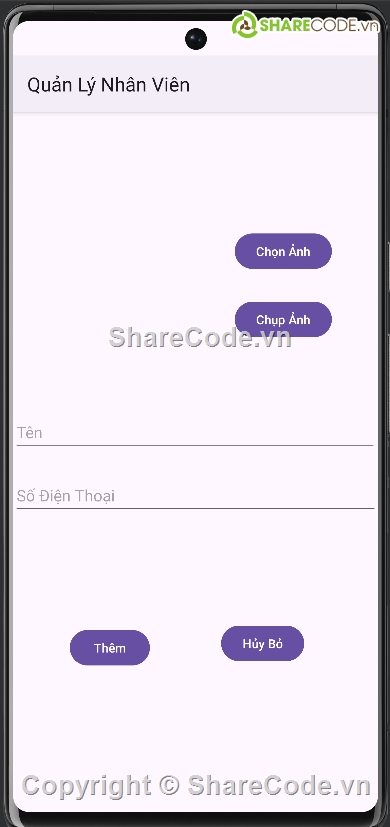 Share code,Code phần mềm quản lý,Sharecode,Nhân viên,android,lý