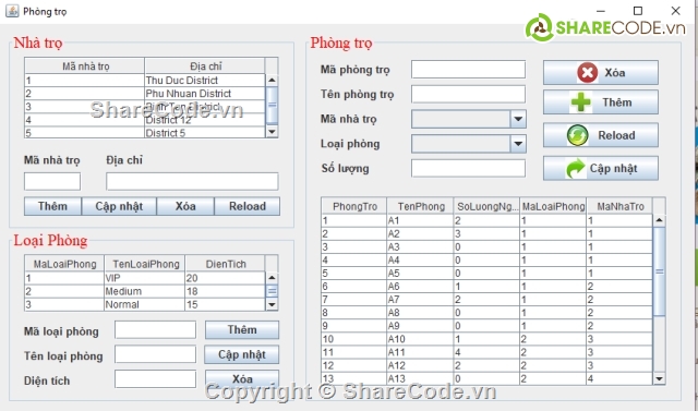 quản lý phòng trọ java,quản lý phòng trọ,quản lý nhà trọ,code quản lý phòng trọ,source quản lý nhà trọ