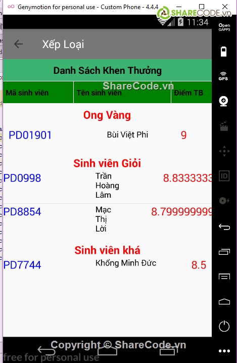 Android,source học android,php vs mysql,Quản Lý Sinh Viên,Quản Lý Sinh Viên Android