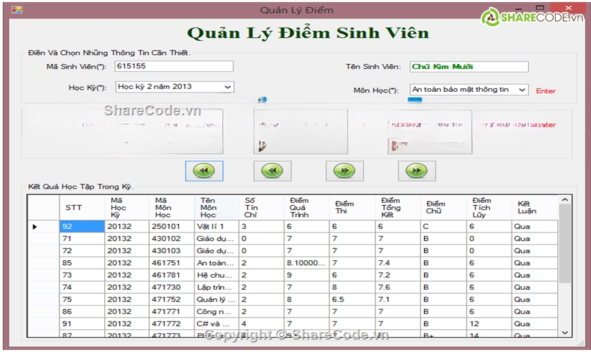 Quản lý sinh viên,C#,báo cáo