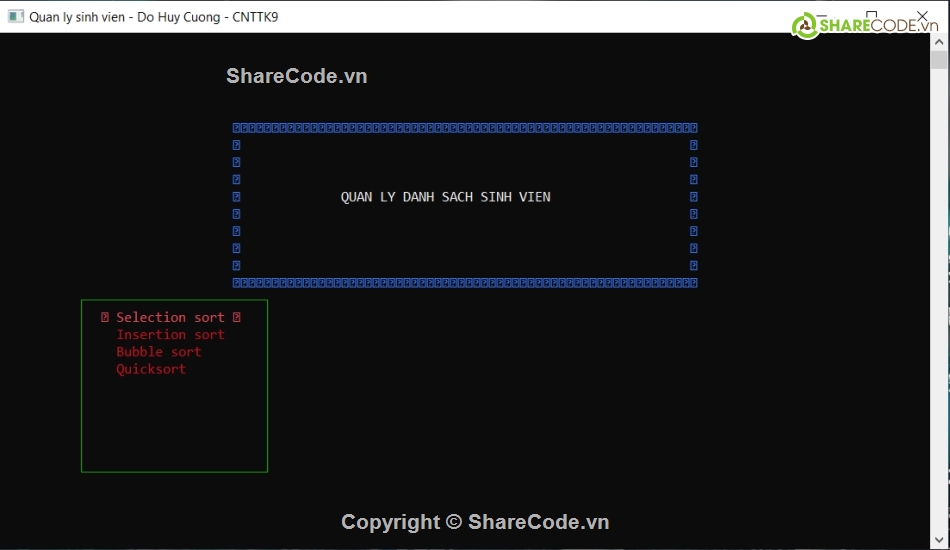 Quản lý sinh viên,student manage,quản lý sinh viên C++,quản lý sinh viên C/C++