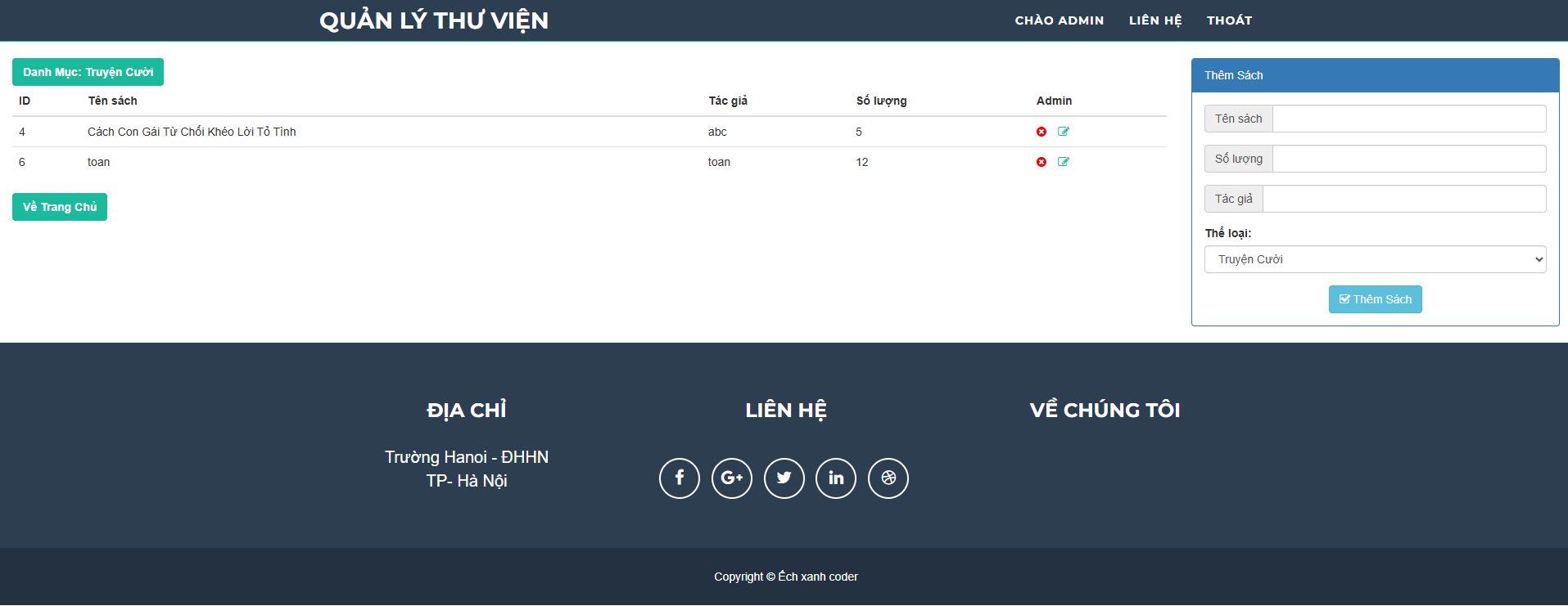 Quản lý thư viện,php,giao diện