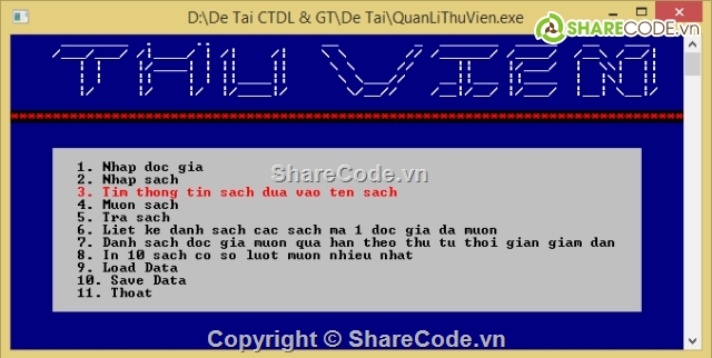 quản lý thư viện,quản lý sách thư viện,phần mềm quản lý thư viện c++,source code quản lý thư viện c++,code quản lý thư viện c++