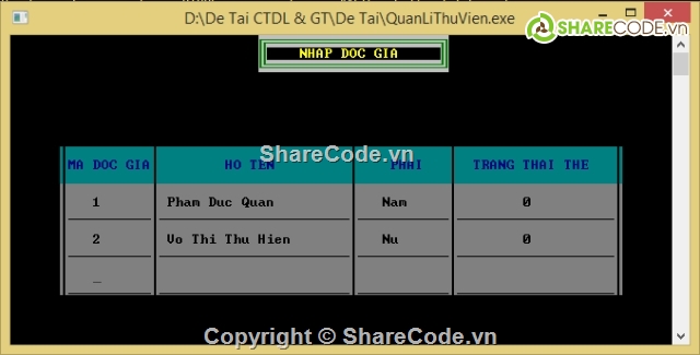 quản lý thư viện,quản lý sách thư viện,phần mềm quản lý thư viện c++,source code quản lý thư viện c++,code quản lý thư viện c++