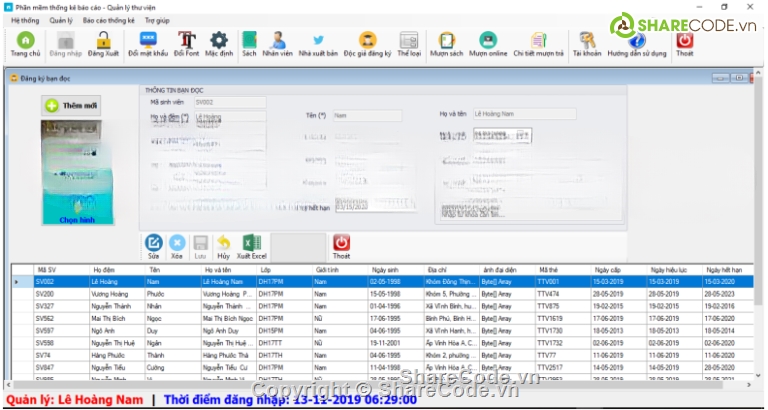 Quản lý thư viện,Full Database,C#