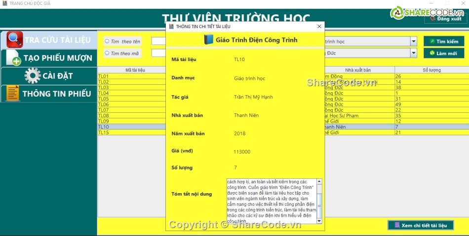 code java quản lý thư viện,Code quản lý thư viện SQL Server,phần mềm quản lý thư viện java,phần mềm quản lý thư viện,code quản lý java