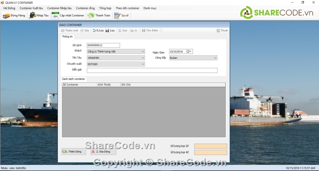 Container,Logistics,phần mềm quản lý,quản lý kho hàng,quản lý vận tải