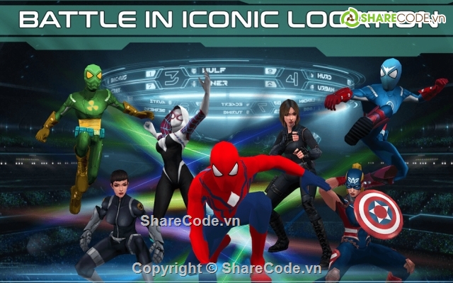 Spider Fighter,Superheroes Fight,Source Spider Unity