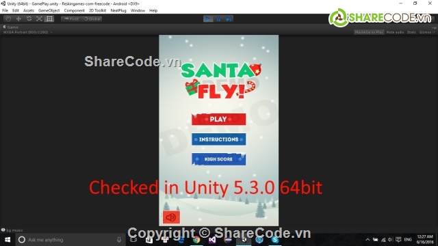 unity source code,package unity,unity endless runner game,unity endless jumper game,jumper game unity,Santa Fly