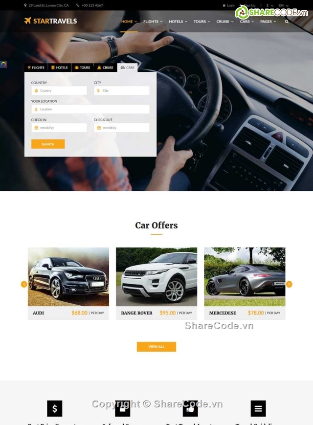 Star Travel,đặt phòng khách sạn,code web du lịch,theme html,temp HTML StarTravel