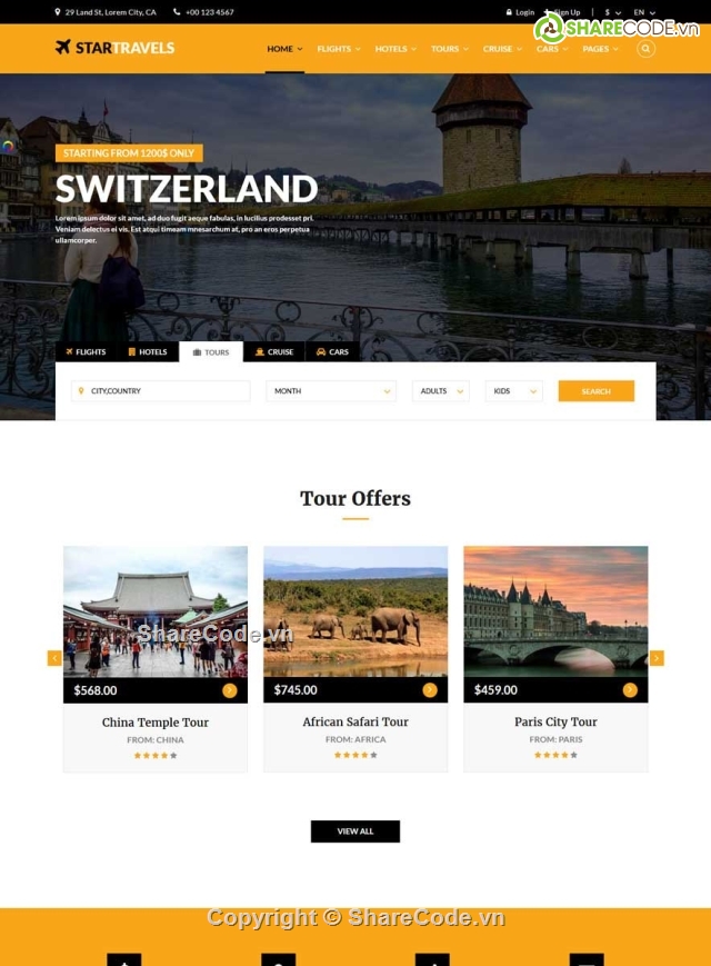 Star Travel,đặt phòng khách sạn,code web du lịch,theme html,temp HTML StarTravel