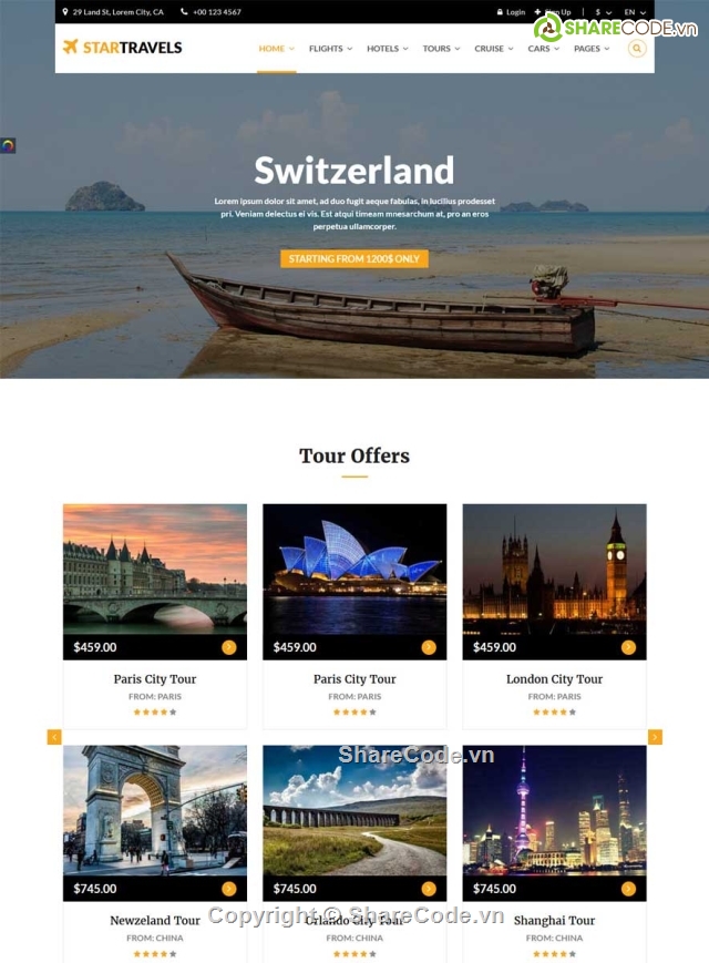 Star Travel,đặt phòng khách sạn,code web du lịch,theme html,temp HTML StarTravel