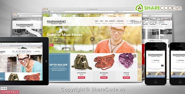 share themeforest,share code themeforest,theme wordpress,456Market eCommerce