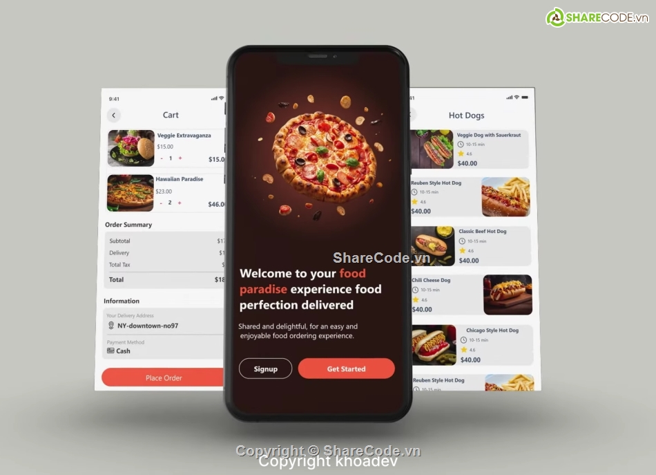 order food,ứng dụng food,app android,thức ăn,đặt hàng,code giá rẻ