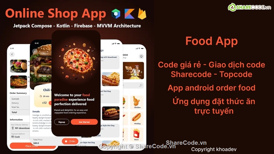 order food,ứng dụng food,app android,thức ăn,đặt hàng,code giá rẻ