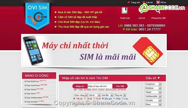 Code bán sim thẻ style,share code bán sim,code ban sim the,code sim,code web bán sim