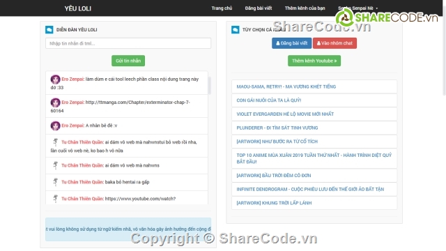 code blog,code blog đẹp,Youtube API,chat box,blog cá nhân