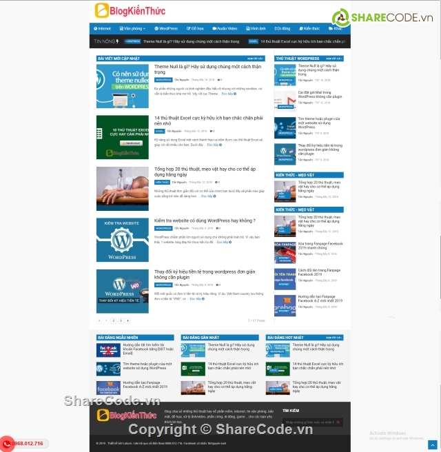 code tin tức,website tin tức chuẩn SEO,wordpress,Blog tin tức,web blog,web tin tức