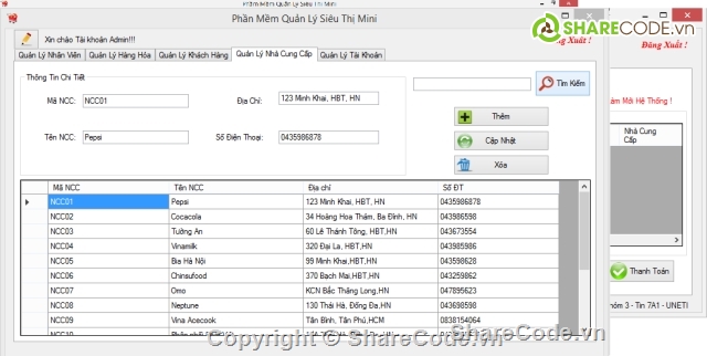 Quản lý siêu thị,quản lý siêu thị mini,phần mềm quản lý,quản lý siêu thị c#