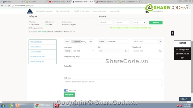 anhdoitra.com,bán acc tự động,ban acc,code ban acc tu dong,Code Shop Acc CF 2018