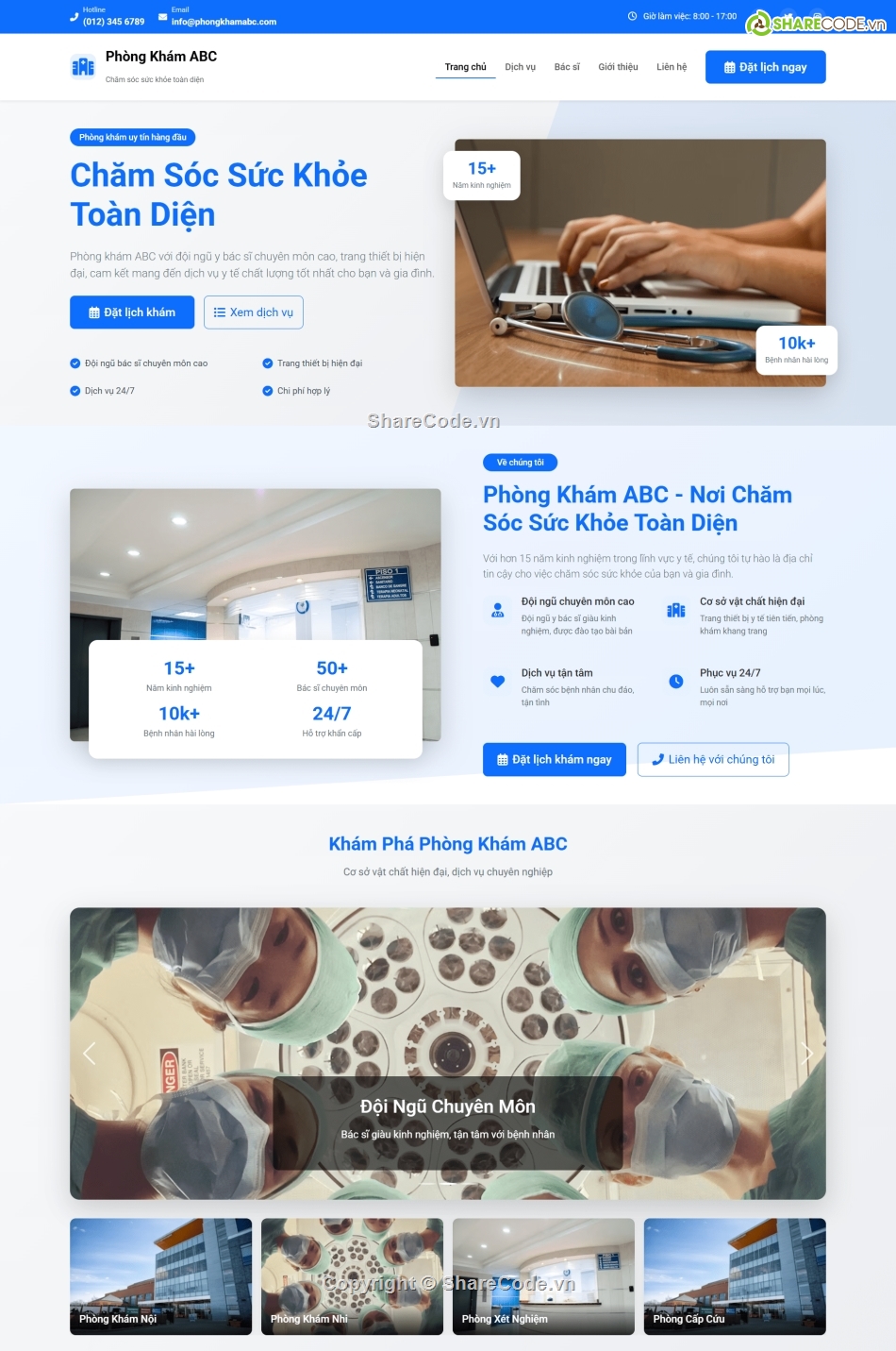 website bệnh viện,website khám bệnh,website phòng khám,đặt lịch khám bệnh,quản lý phòng khám,quản lý bệnh viện